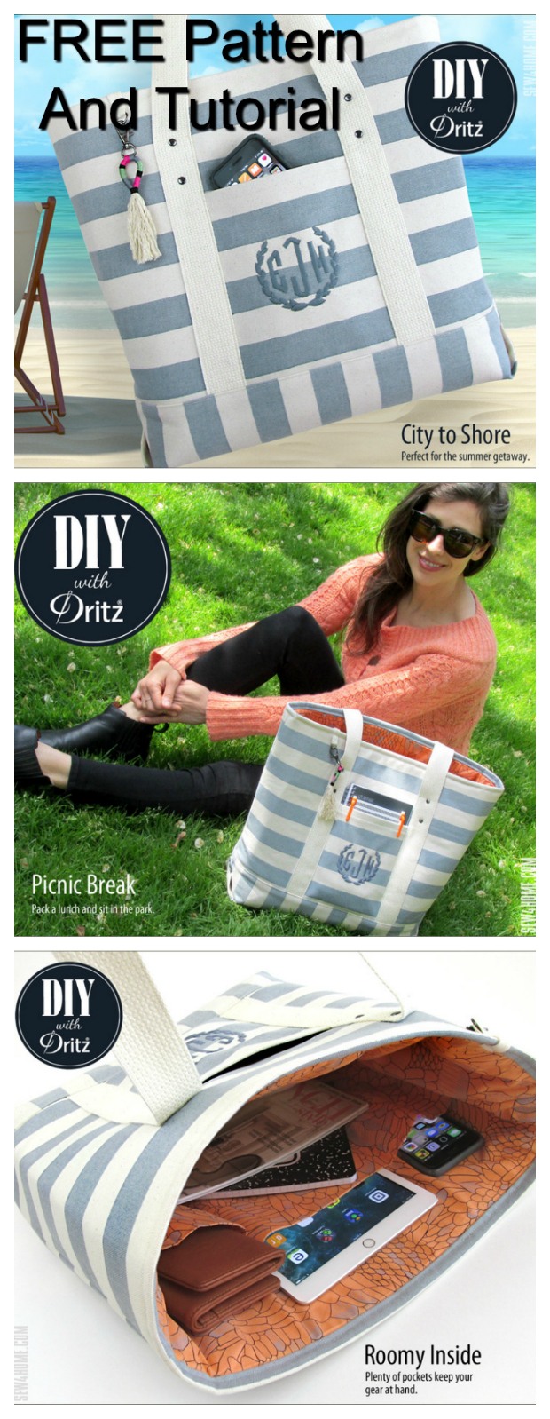 If you want to make yourself an awesome summer bag then you should download this FREE pdf pattern for the Super Sturdy Summer Tote.