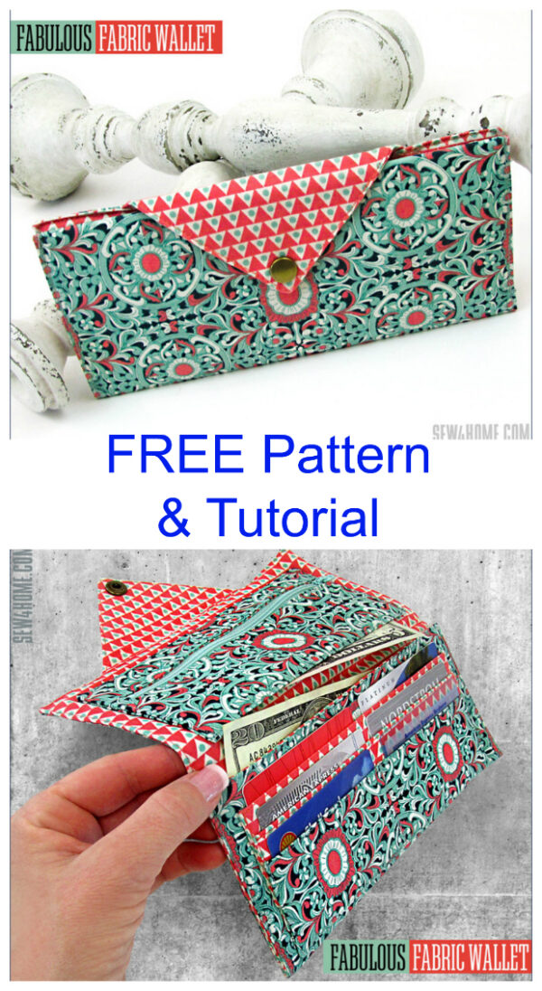 Fabulous Fabric Wallet Free Pattern And Tutorial - Sew Modern Bags