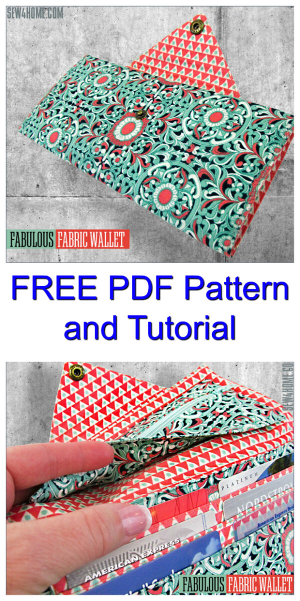 Fabulous Fabric Wallet FREE pattern and tutorial - Sew Modern Bags