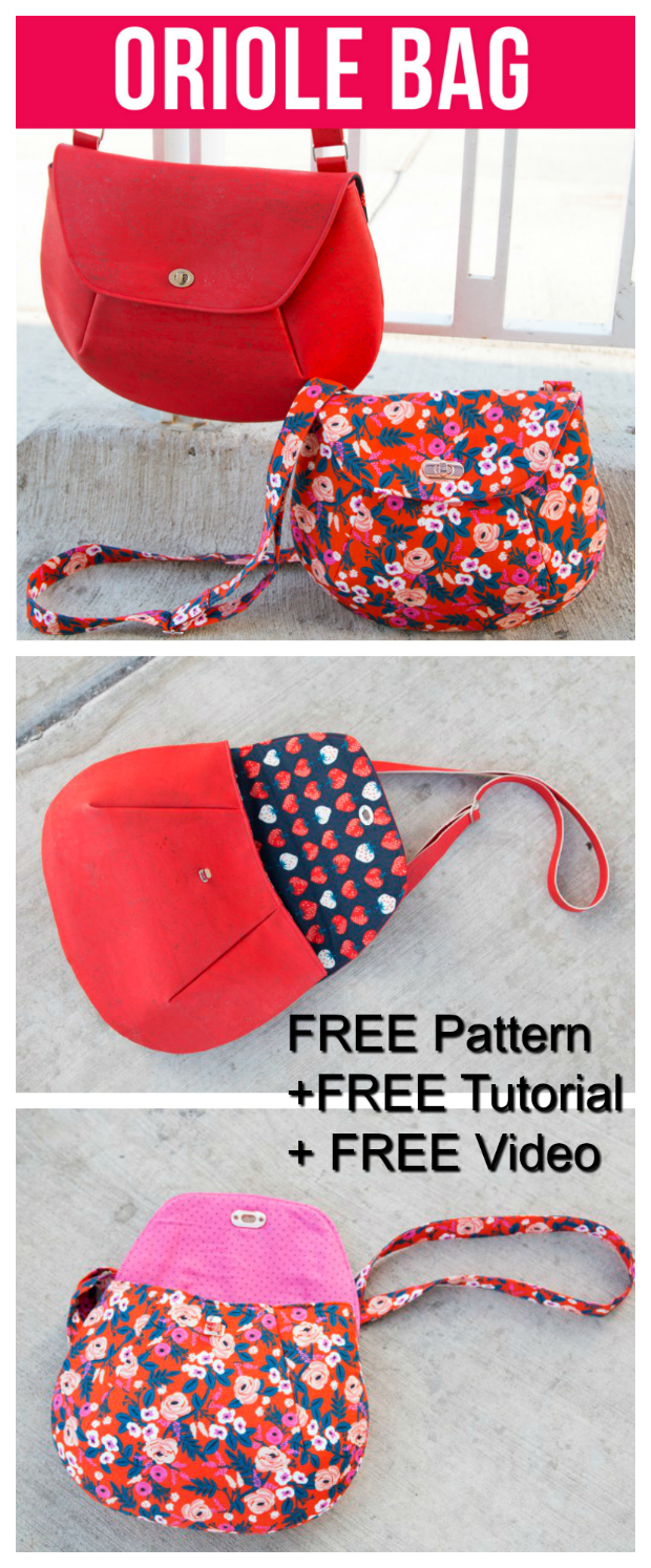 How To Make A Crossbody Bag - FREE Pattern, FREE Tutorial AND FREE Video