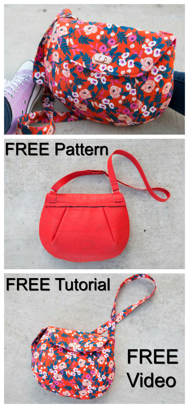 How To Make A Crossbody Bag - FREE Pattern, FREE Tutorial AND FREE Video