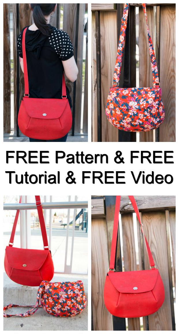 How To Make A Crossbody Bag - FREE Pattern, FREE Tutorial AND FREE Video