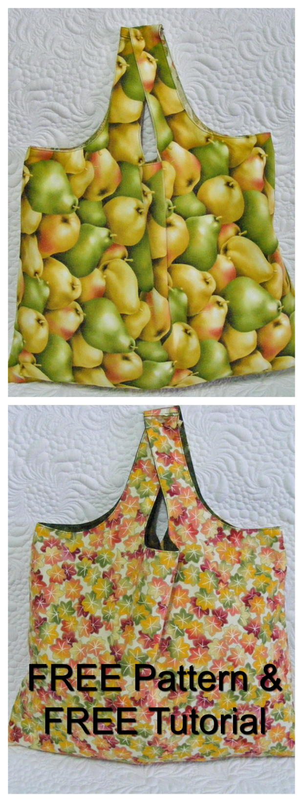 Reversible Shopping Bag FREE sewing pattern & tutorial - Sew Modern Bags