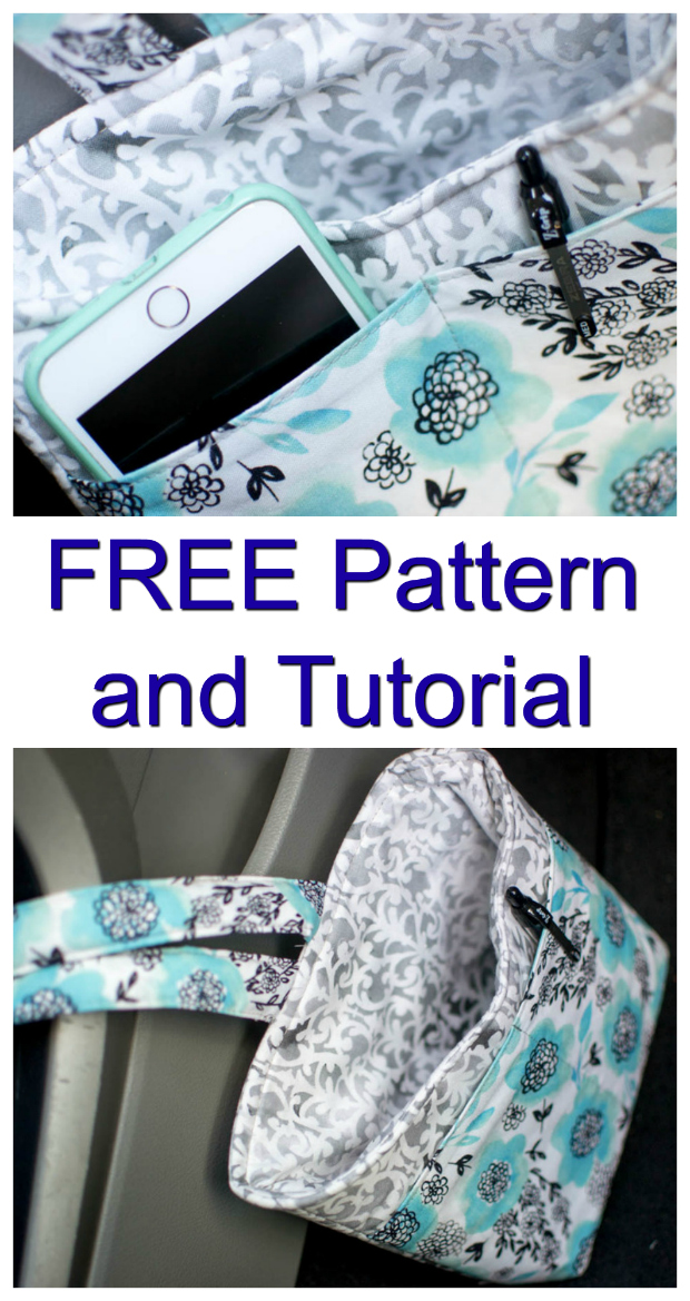 Car Diddy Bag | Organiser and storage for your car - FREE sewing pattern