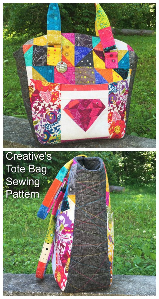 The Creative's Tote Bag is large and has been designed specifically with the creative maker in mind. It comes with several pocket options, both inside and out, allowing you to completely customise it to suit your needs. It can be carried by hand or sling it over your shoulder.