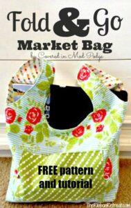 Fold and Go Market Bag FREE sewing pattern & tutorial - Sew Modern Bags