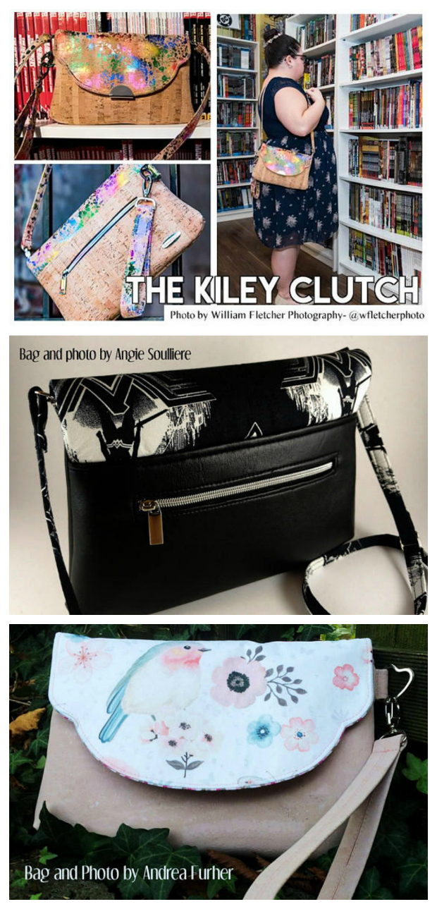 Kiley Clutch with 3 Flap Options and optional Shoulder Strap PDF Sewing  Pattern — RLR Creations