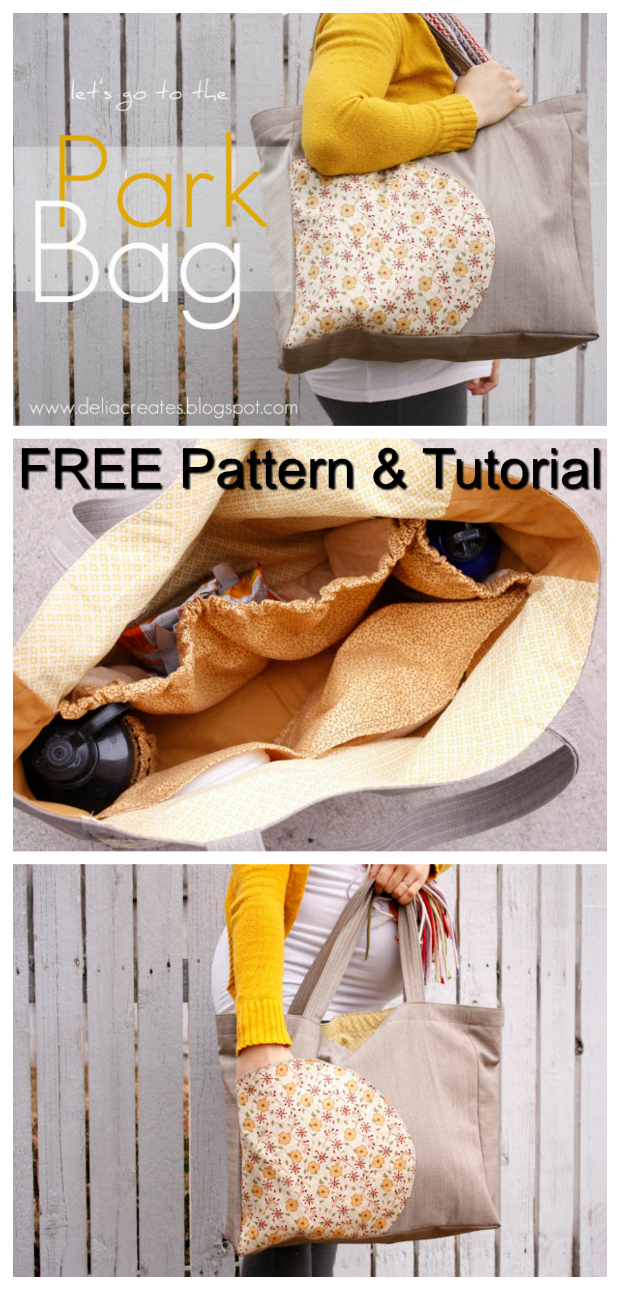 Let's Go To The Park Bag FREE sewing pattern & tutorial