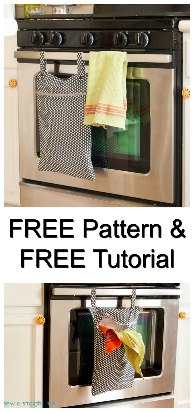 Kitchen rag bag - FREE sewing pattern & tutorial - Sew Modern Bags