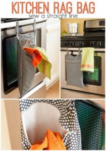 Kitchen rag bag - FREE sewing pattern & tutorial - Sew Modern Bags