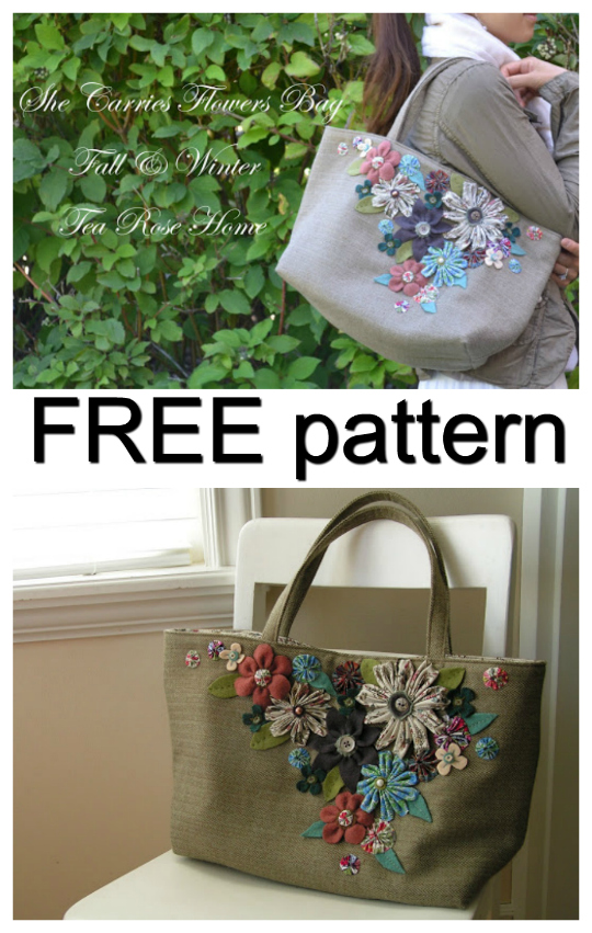 She Carries Flowers / Bag · How To Make A Shoulder Bag · Sewing on