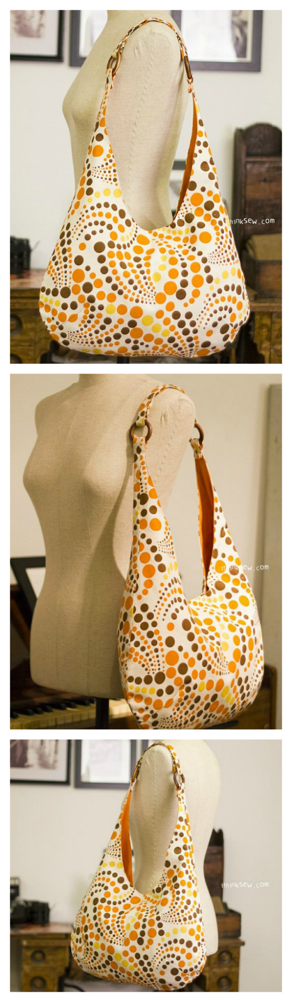 Emmaline Bags & Patterns: A Slouchy Hobo Shoulder Bag - link to free  tutorial