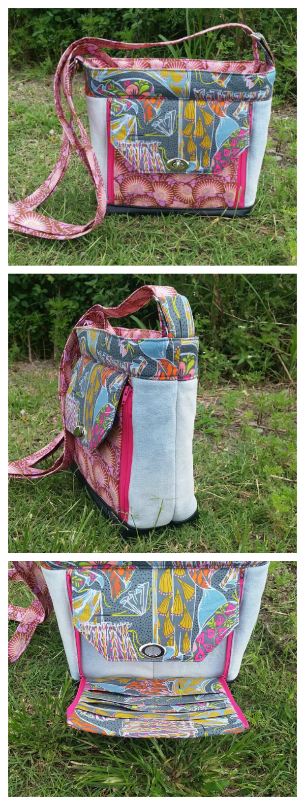 The Oleander Organizer bag is a cross body bag with an amazing built-in wallet on the front exterior. 