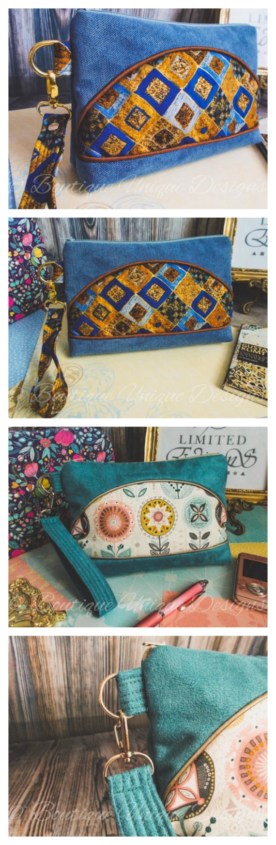 Lucy and Amy 2-pack wristlet bag sewing patterns