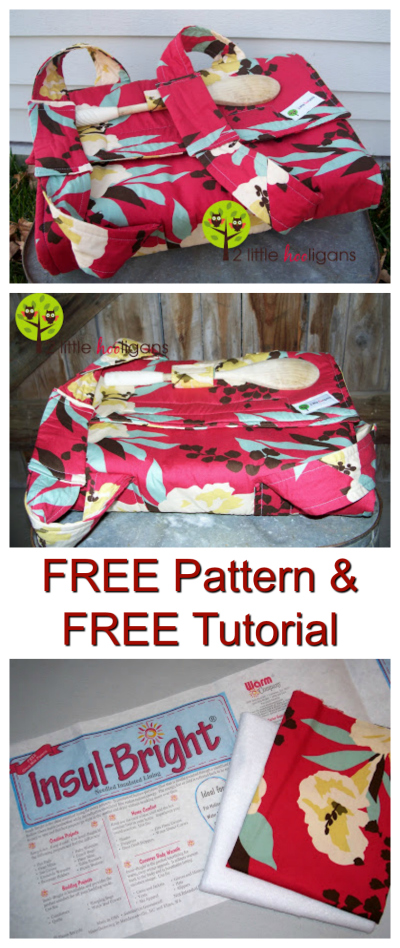 Casserole Carrier FREE sewing pattern & tutorial.