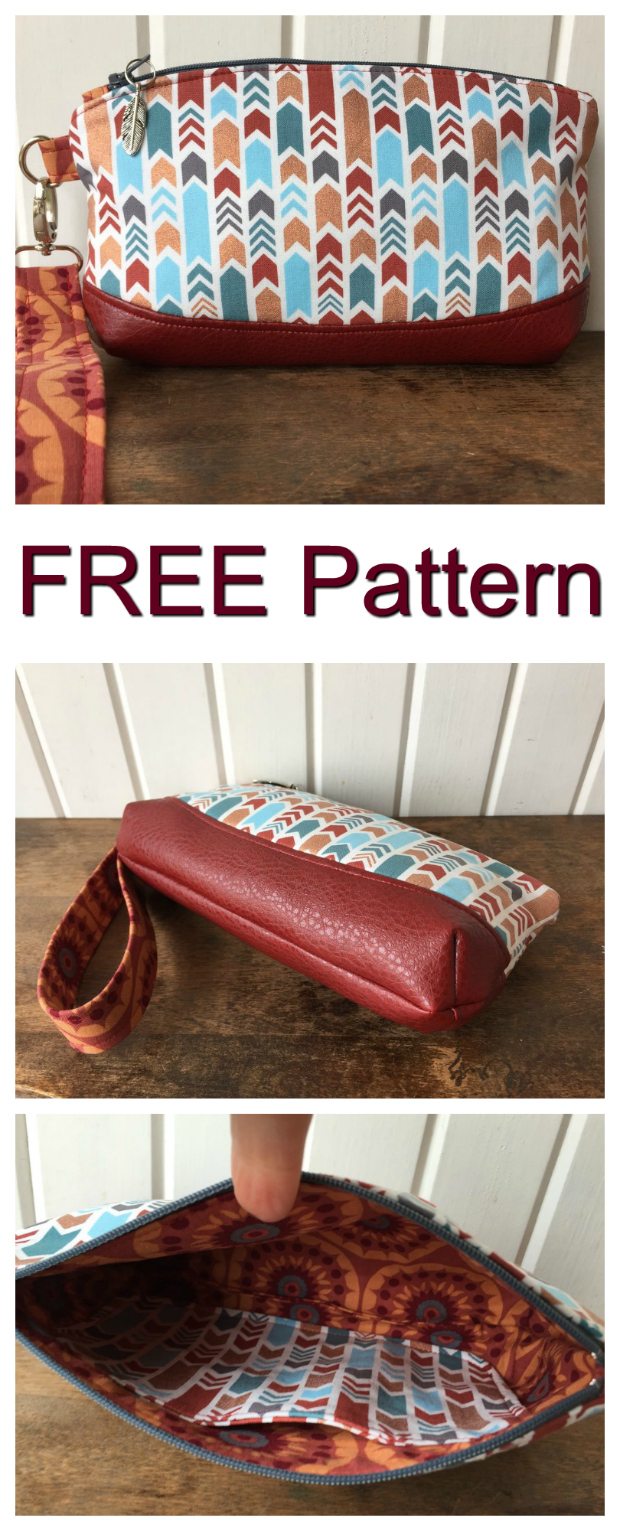 The Clematis Wristlet FREE sewing pattern