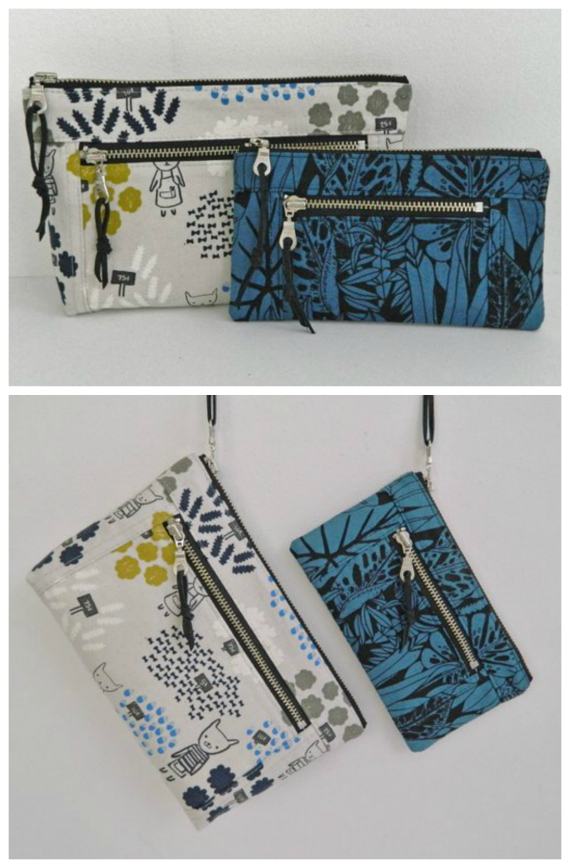 Devon Zipper Pouch sewing pattern and video 2 sizes Sew Modern