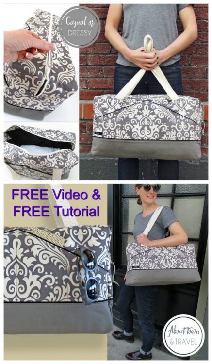 The Perfect Damask Duffle - FREE sewing pattern & FREE step-by-step ...