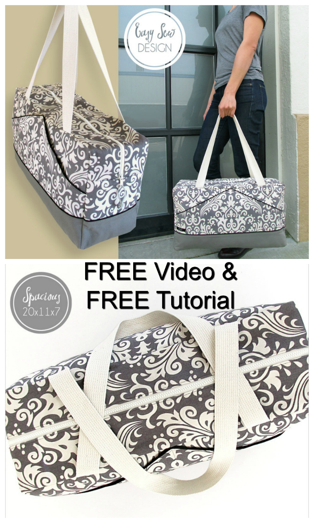 Sew Modern Bags brings you another FREE sewing pattern, this time it's a Perfect Damask Duffle Bag from one of our favourite bag designers.