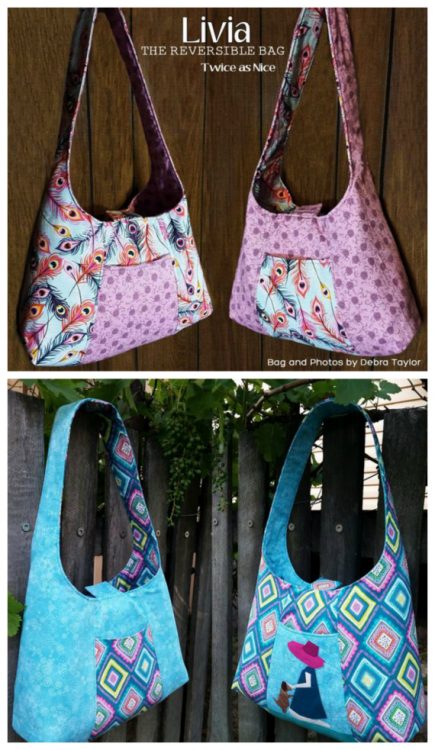 Livia Reversible Bag sewing pattern - Sew Modern Bags