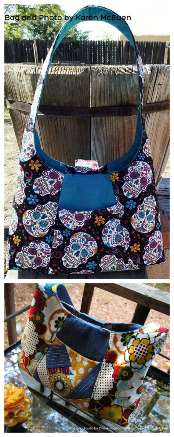 Laney Reversible Hobo Bag FREE sewing pattern - Sew Modern Bags