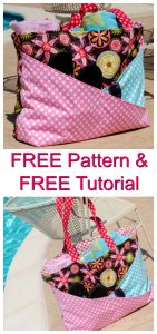 Sunny Days Waterproof Beach Bag FREE sewing pattern & tutorial - Sew ...
