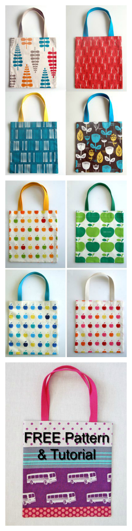 The Twenty Minute Tote Bag FREE sewing pattern & tutorial.