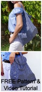 Foldable Shopping Bag FREE sewing pattern &amp; video tutorial - Sew Modern ...
