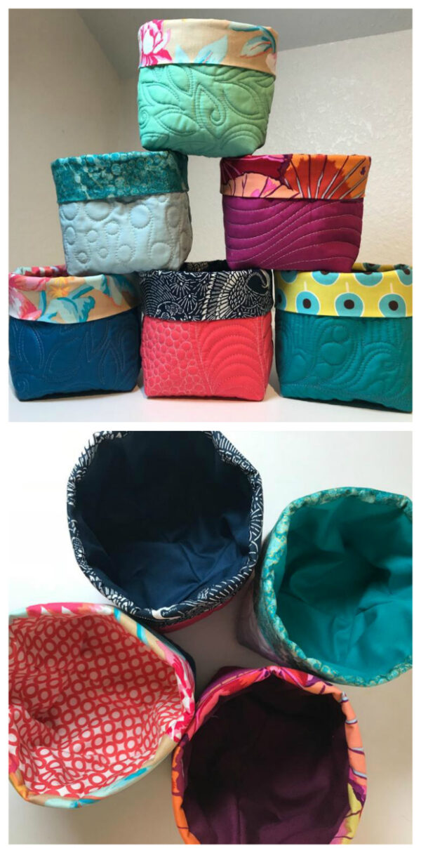 Little quilted buckets FREE Pattern Sew Modern Bags