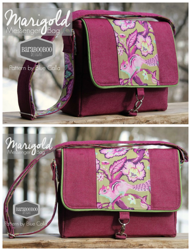 The Marigold messenger bag is a medium-sized iPad messenger bag! Marigold has tons of pockets and an adjustable strap so the bag can be worn across the body or over one shoulder. There is piping as an accent around the edge of the flap and the flap has a swivel clasp closure. 