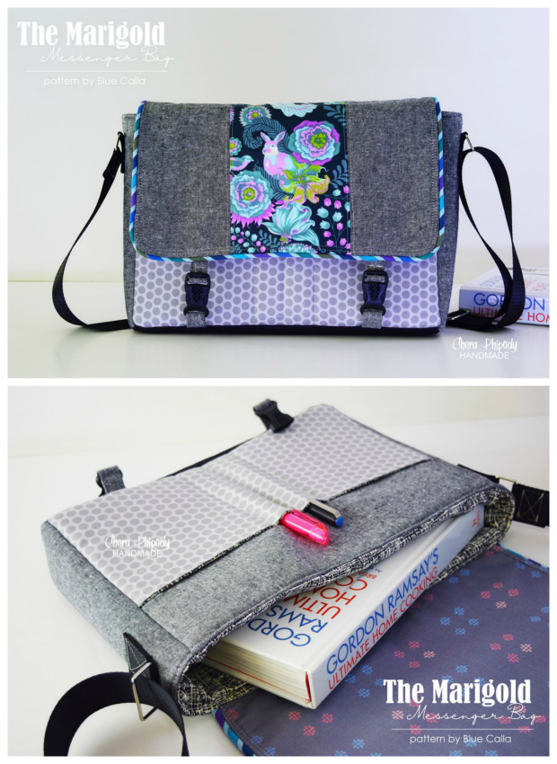 The Marigold iPad Messenger Bag Pattern - Sew Modern Bags