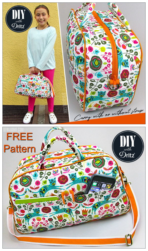 This Compact Quilted Duffle Bag was made as a smaller size bag that would work for kids or anyone who wants a space-saving and on-the-go option. You can access the FREE Pattern & Tutorial below to make this surprisingly straightforward bag.