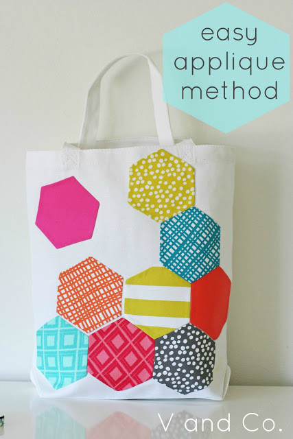Hexagon Tetris Tote Bag FREE sewing pattern & tutorial