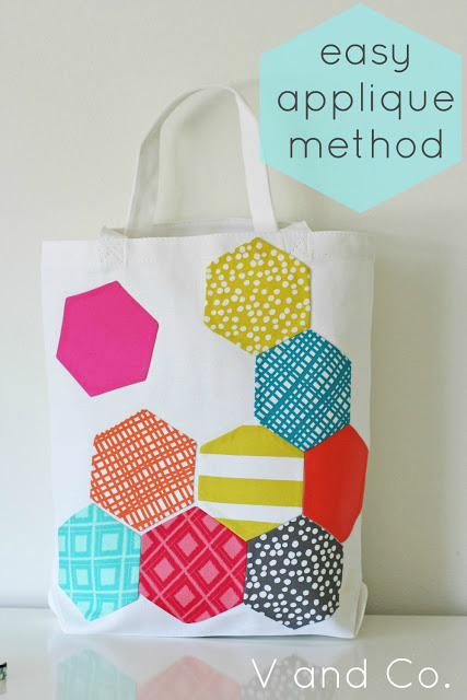 Hexagon Tetris Tote Bag pattern 1