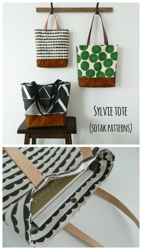 Sylvie Tote Bag sewing pattern.