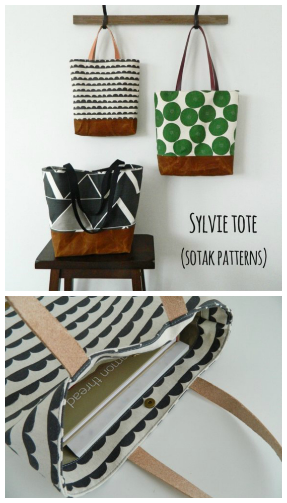 Sylvie Tote Bag sewing pattern Sew Modern Bags