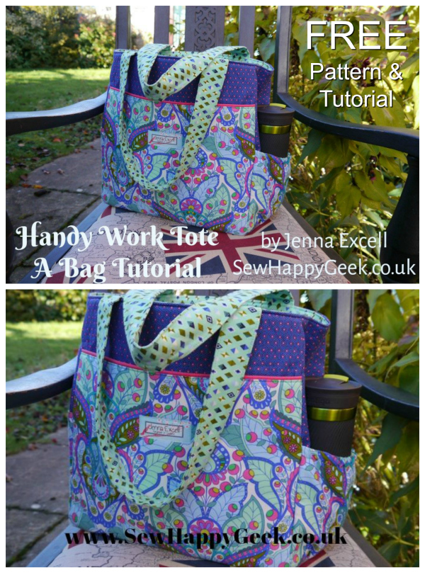 Take It To Work Tote Bag FREE sewing pattern & tutorial