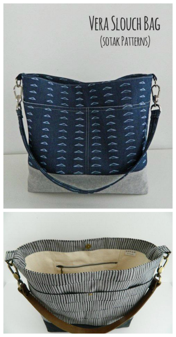 Slouchy bag FREE sewing pattern - Sew Modern Bags