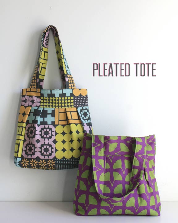 Pleated Tote Purse FREE sewing pattern & tutorial