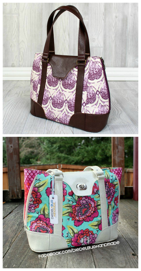 Harriet Expandable Tote sewing pattern and instructional videos