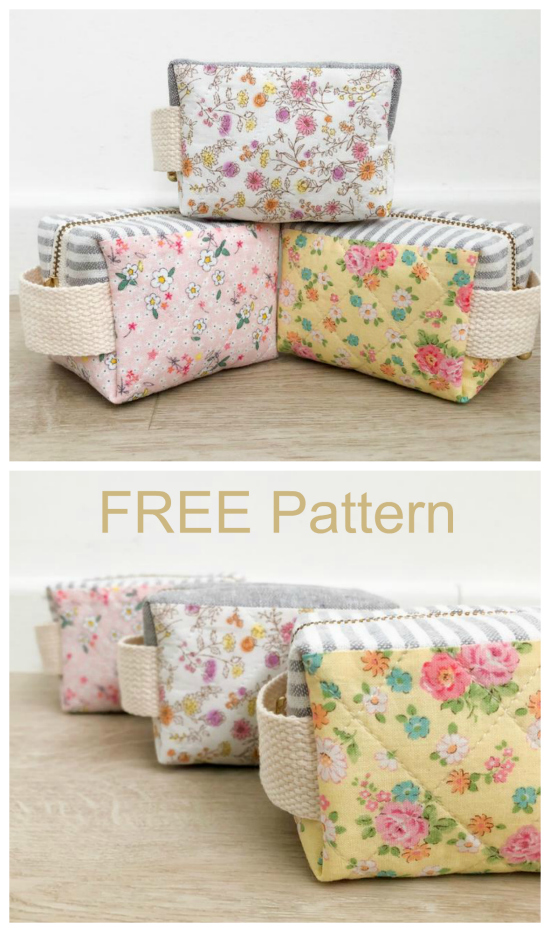 Quilted Zipper Pouch PDF Download Pattern – Sewing Illustration