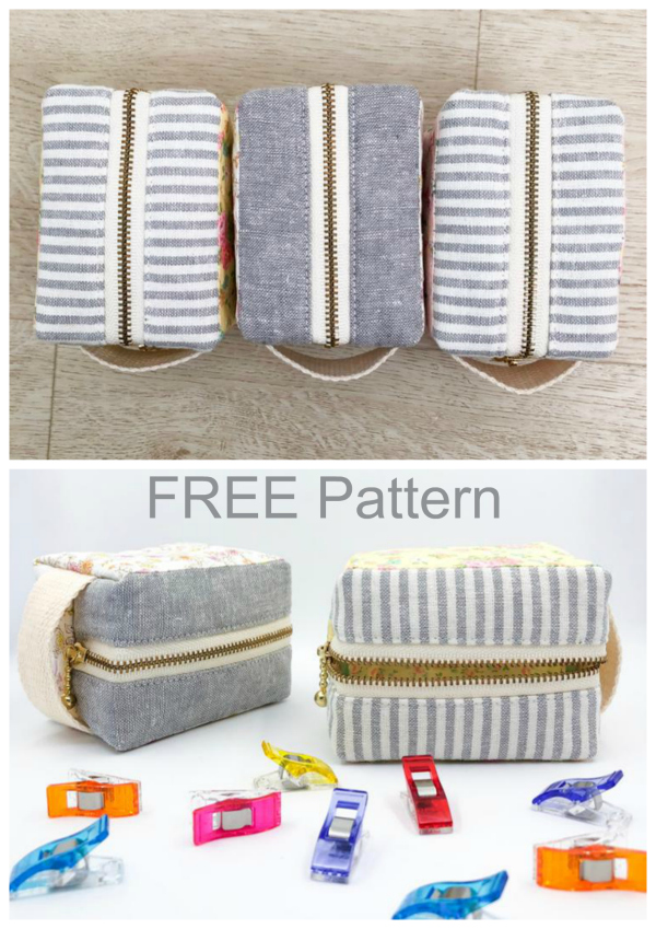 FREE PDF Machine Sewing Pattern - Modern Boro Zipper Pouch — kzstevens