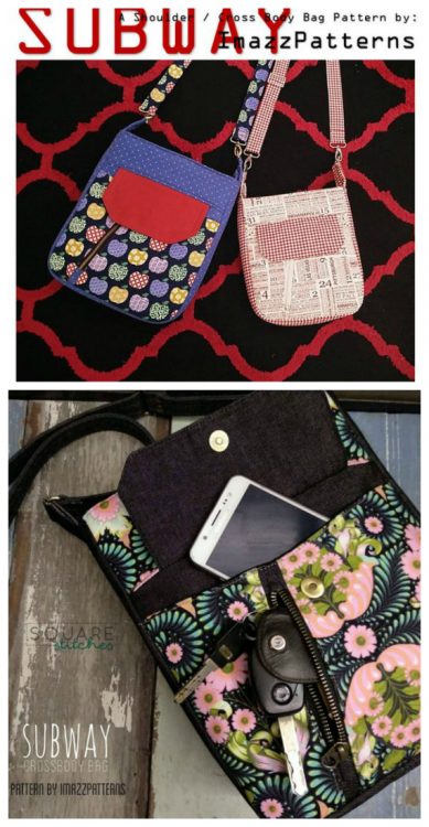 Subway Cross Body Bag sewing pattern - Sew Modern Bags