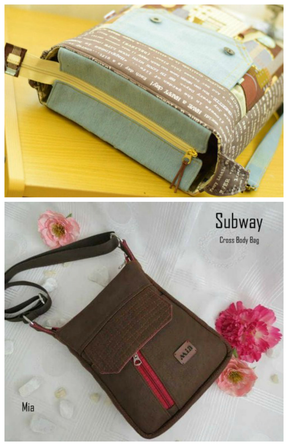 Subway Cross Body Bag sewing pattern