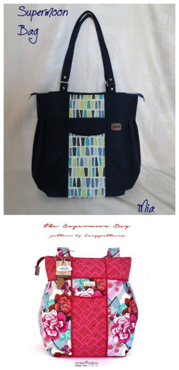 Supermoon - carry all bag sewing pattern - Sew Modern Bags