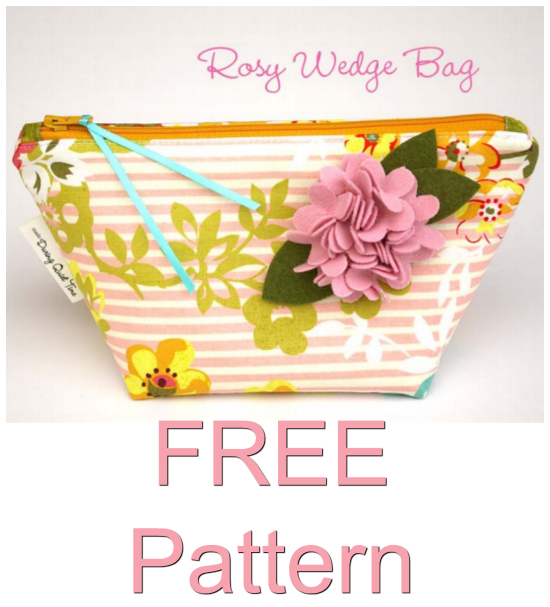 Rosy Wedge Bag FREE sewing pattern