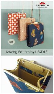 Santorini Crossbody bag - framed bag sewing pattern - Sew Modern Bags