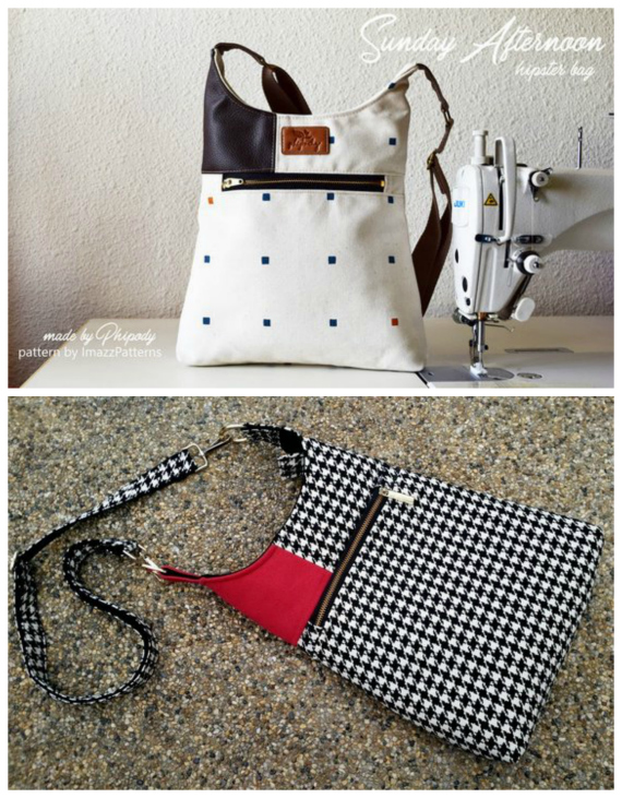 The Sunday Afternoon Hipster Bag is another very popular bag from this amazingly talented designer. It's a simple, quick-to-make hipster / cross-body / shoulder bag and the pattern comes in 2 sizes.