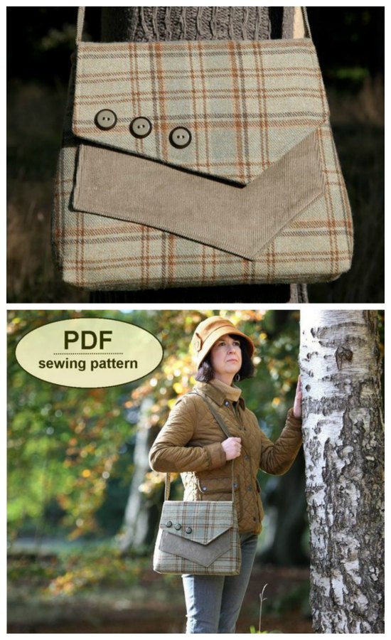 Here's a sewing pattern from a great designer for The Aylsham Bag, which is inspired by the simple utilitarian feel of 1940s fashions. It is unfussy, sleek and stylish with its asymmetrical flap and front pocket.