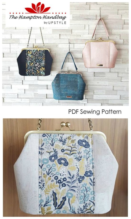 Metal Frame Purse with Embroidered Fabric – Free Sewing Pattern